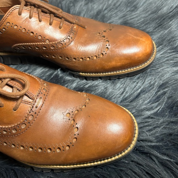 Cole Haan ZeroGrand Wingtip Oxford Dress Shoes British Size 9.5M - Picture 5 of 9